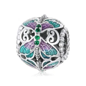 SOLID Sterling Silver Decorative Dragonfly Dream Charm by YOUnique Designs - Bild 1 von 3