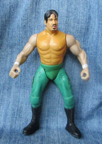 WWE Wrestling 2002 Jakks Figure EDDIE GUERRERO Latino Heat Green Pants JB5 Cover