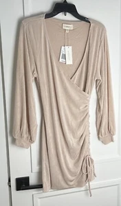Mini Vestido Melissa Talla L*Espacio Med En Concha Acanalada Empalme Cuello en V Puño Nuevo con Etiquetas - Imagen 1 de 10