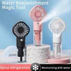 Water Spray Mist Fan USB Handheld Rechargeable Portable Mini Fan Cooler V2K3