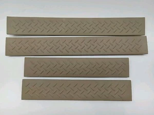 2004-2008 Ford F150 4 Door Sill Scuff Plate Set Trim Beige Tan OEM - Picture 1 of 11
