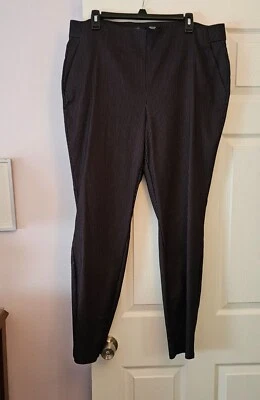 SVW Womens Black & White Dot Pinstripe Pants Skinny Fit Sz XL Career Office - Image 1 of 4