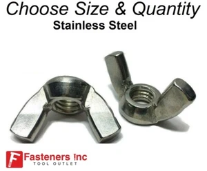 UNC Stainless Steel Wing Nut 10-24 (Choose Size & Quantity) - Picture 1 of 8