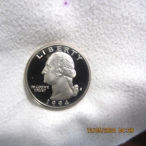 1994 S CLAD PROOF WASHINGTON QUARTER BU. - Picture 1 of 2
