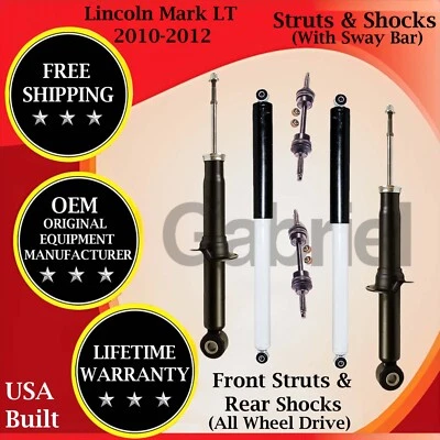 Gabriel OEM Front Strut & Rear Shock W/ Sway Bar 2010-2012 Lincoln Mark LT 4X4 - Image 1 of 4