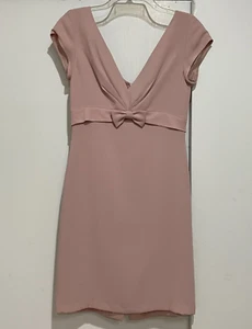 Vintage Bloomingdales Blush Pink Midi Cocktail Dress Size 4 - Picture 1 of 8
