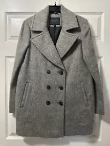 Marc New York Women's Wool Blend Gray Coat Size 8 Classic Classy Preppy Winter - Picture 1 of 9