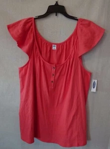 Women's Soft Flowing Coral Old Navy Blouse Size XXL - Picture 1 of 4