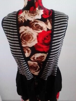 Grizas Strickjacke Gr.L schwarz- beige Naturtextilien Neu - Bild 1 von 4