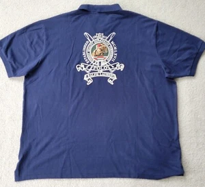 Polo Ralph Lauren Mens Horse Equestrian Crest Navy Polo Shirt Big & Tall 3XB New - Picture 1 of 11