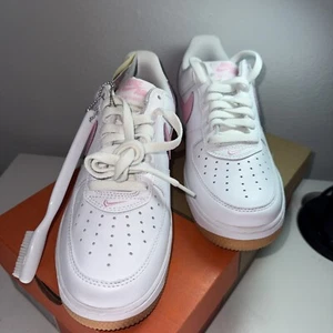 Nike Air Force 1 Low Anniversary Edition White Pink Gum - Picture 1 of 12