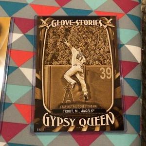 Mike Trout #GS-1 Angels 08/10 made 2016 Topps Gypsy Queen Glove Stories Gold 5x7 - Picture 1 of 3