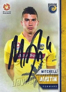 Signed 2015 2016 CENTRAL COAST MARINERS A-League Card MITCHELL AUSTIN - Picture 1 of 1