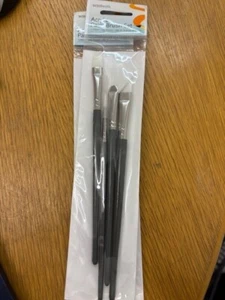 ACRYLIC PAINT BRUSH SET, 4 BRUSHES - NEW - Picture 1 of 2