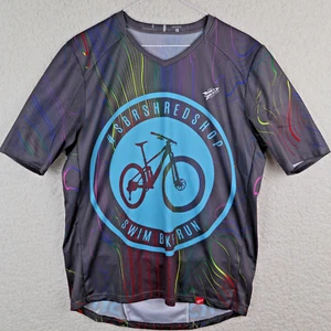 GoFast Pullover Grigio Camicia Ciclismo Tasca Posteriore Arcobaleno Gessato Unisex S - Foto 1 di 7