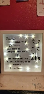 Ribba Rahmen,beleuchteter Bilderrahmen mit Spruch und Sternenfolie - Bild 1 von 1