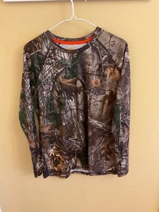 Carhartt Kids Camo  Real Tree Shirt Long Sleeve Size XL 18/20 - Picture 1 of 3