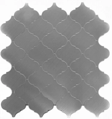 Mosaico Tessere autoadesivo alluminio argento fiorentino 200-22LAT_f | 10 foglie - Immagine 1 di 4