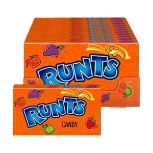 Paquete de 12 cajas de dulces de teatro de 5 onzas Wonka Runts Hard Masticable & Fruity Candy - Imagen 1 de 8