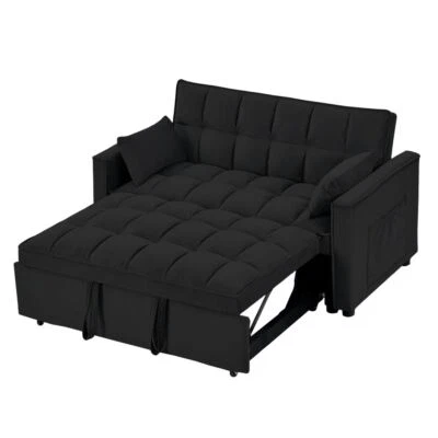Sofá Plegable Convertible Cómodo Terciopelo/Teddy Sofá Cama Extraíble 3 en 1 Foto 1 de 4
