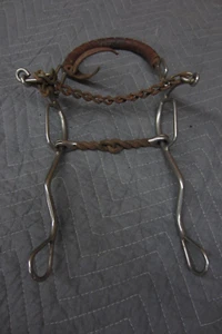 5" Trammell Twisted Sliding Gag Horse Bit w/Noseband - Picture 1 of 9