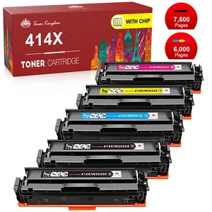 WITH CHIP W2020A W2020X Toner for HP 414A 414X Laserjet M454 M479fdw M479fdw Lot - Picture 1 of 19
