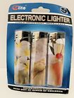 Lite Electronic Refillable Lighters w/ Adjustable Flame *Set of 3*