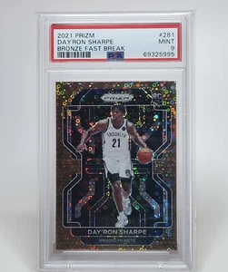 2021-22 Prizm Day'Ron Sharpe #281 Rookie Bronze Fast Break Prizm /20 PSA 9 - Picture 1 of 2