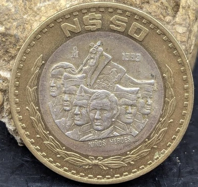 Mexico 50 Nuevos Pesos 1993, Niños Héroes, .925 Silver Coin, Plata 925 - Image 1 of 3