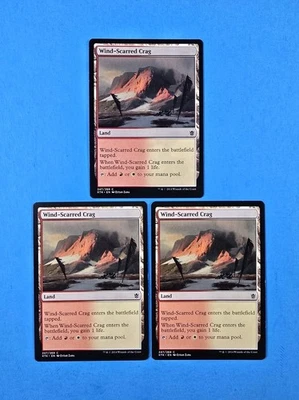 3x Wind-Scarred Crag Khans of Tarkir 2014 Mtg Magic Gathering Card Dual Land 247 - Image 1 of 2