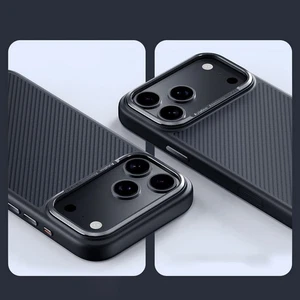Funda protectora de teléfono de lujo imán a prueba de golpes de fibra de carbono Air para iPhone 17 Pro Max - Imagen 1 de 13