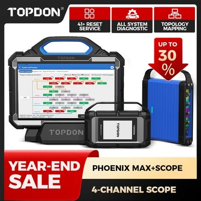 2025 TOPDON Phoenix Max + Scope ULTRA Auto Diagnostic Scanner Programming Coding - Imagem 1 de 4