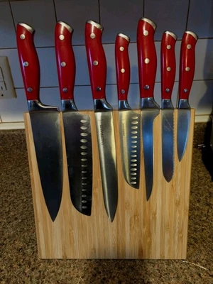 Coninx Brand Bamboo Magnetic Knife Block - Image 1 of 4