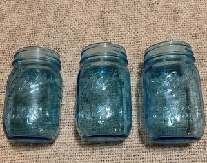 3 Ball Perfection Blue Mason Jar Pint 1913-1915 100 Years of American Heritage - Picture 1 of 6