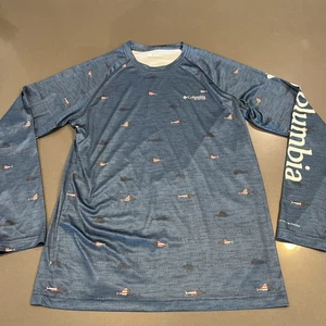 Columbia PFG Hemd Herren S Blau Omni-Shade Langarm Angeln Performance USA - Bild 1 von 7