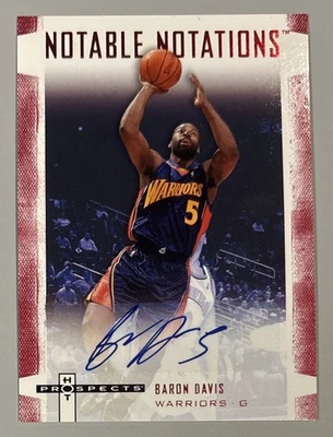 2007-08 Fleer Hot Prospects Baron Davis Auto /25 Notable Notations Red - Image 1 of 3
