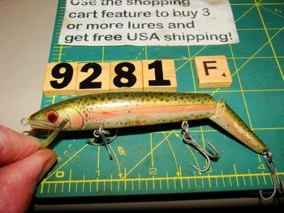 V9281 F REBEL NATURALIZED TROUT COLOR JOINTED MINNOW FISHING LURE - Image 1 of 4