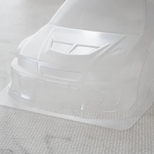 Unused 1/10 RC Mitsubishi Lancer Evolution V Unpainted Clear Body Shell Only - Picture 1 of 15