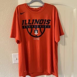 Camiseta de baloncesto Nike Dri Fit Illinois para hombre talla 3XL naranja corta NCAA - Imagen 1 de 4