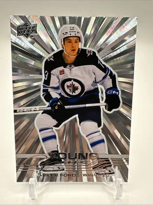 2025-26 Upper Deck Series 1 Parker Ford Silver Outburst Young Guns 246 - Image 1 of 2