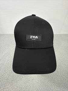 ZYIA Active Patch Black Mesh Baseball Cap Trucker Hat Adjustable Snap Back OSFM - Picture 1 of 13