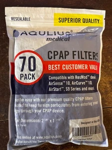 Aqulius Medical Disposable CPAP Filters (70 pack - ONE Year Supply) - Picture 1 of 1