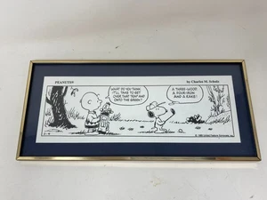 Classcom Inc. Desk Art 1st Edition 1989 Peanuts Charlie Brown Snoopy Golf Comic - Picture 1 of 6