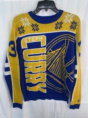 Steph Curry Golden State Warriors Ugly Christmas Sweater NBA Holiday Men Medium - Image 1 of 3