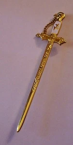 Medieval Masonic Knight Templar KT Sword In Hoc Uniform Pin Jewel Medal Award 33 - Picture 1 of 4