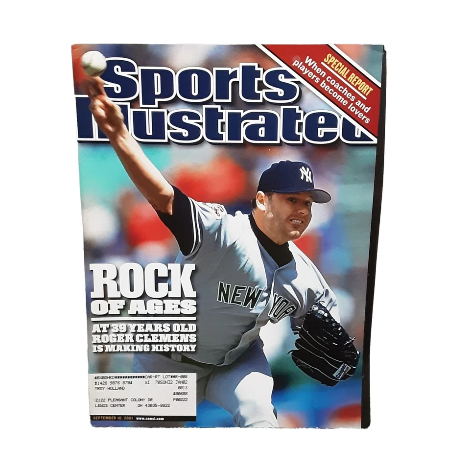 Sports Illustrated September 10 2001 Roger Clemens New York Yankees - Image 1 of 1