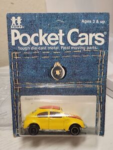 1982 vintage Tomica TOMY POCKET CARS SUPER BUG VW VOLKSWAGEN blister card sealed