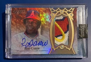 2022 Topps Dynasty Rod Carew 1/1 Patch Auto Logo
