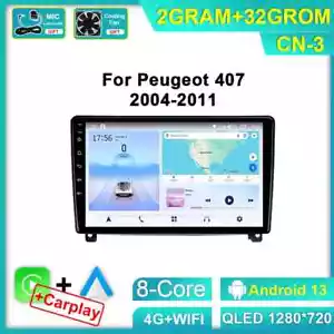 Android CarPlay GPS for Peugeot 407 2004-2011 Multimedia Radio Autoradio Screen - Picture 1 of 32