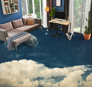 3D nuvola di luna 2443 pavimento quadro da parete indeciso carta da parati famiglia DE Zoe - Foto 1 di 5